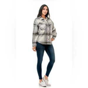Plaid Gray Women's Jacket